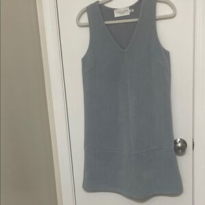 Gray Sleeveless V-Neck Dress